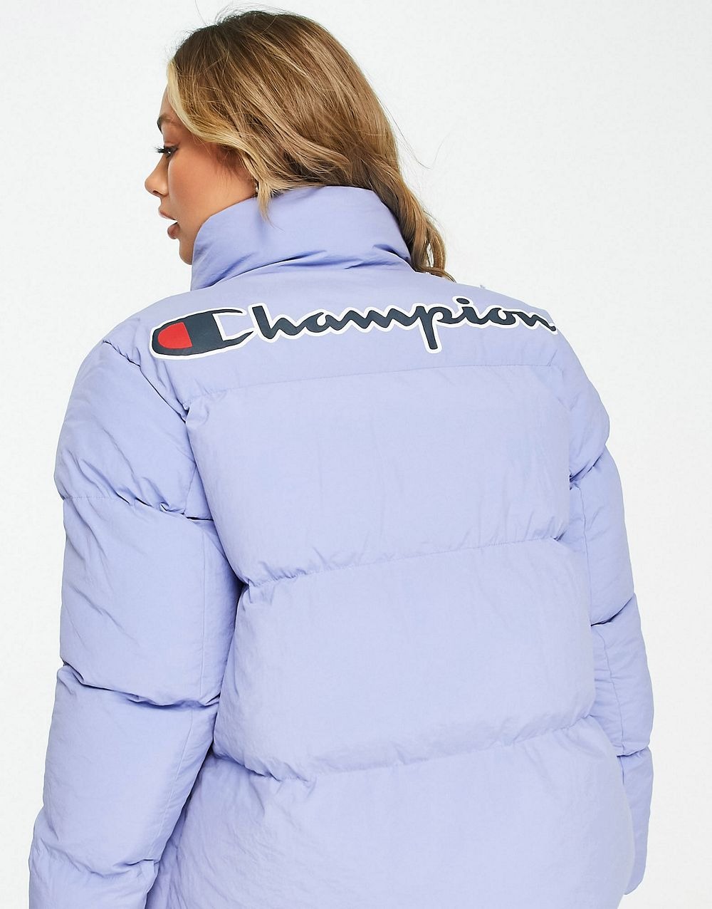 Small Logo Puffer Jacket In Blue - 图片 4